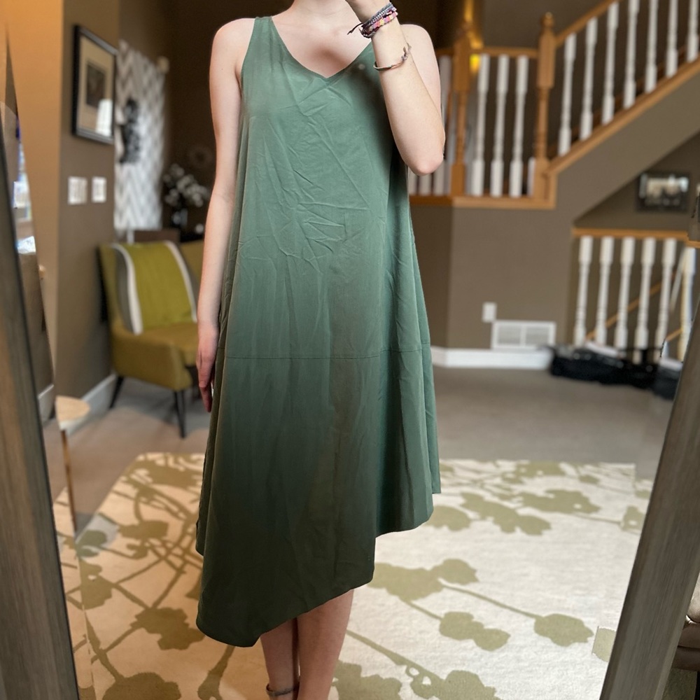 Green Long Simple Dress